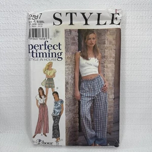 Style 2597 Misses Paperbag Bundhose Shorts Shirt Muster 10-28 ungeschnitten - Bild 1 von 4