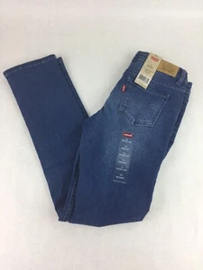Levis 711 Girls Skinny Jeans Dark Blue 12 Regular - Picture 1 of 5