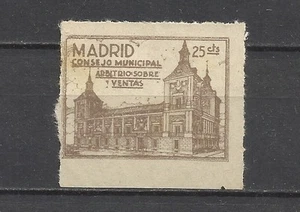 840A-SELLO ESPAÑA GUERRA CIVIL LOCAL FISCAL IMPUESTOS SIN CIFRA DE CONTROL ATRAS - Imagen 1 de 1