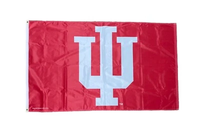 Indiana University Hoosiers 3’X5’ Ft Flag IU NCAA Win Craft Made In USA - Image 1 of 4