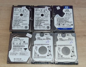 LOT 6 x HDD 3x1To 1000Go 1x640Go 2x500Go disque dur SATA 2.5 Crystal Disk OK - Photo 1/5