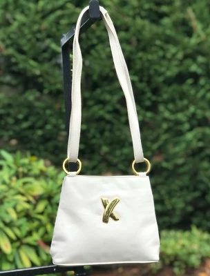 Bolsa de mão Paloma Picasso de couro corpo transversal branca creme  - Imagem 1 de 4