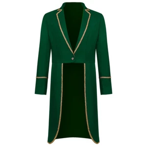 Abrigo Chaqueta Traje Blazer Mediano De Colección Medieval de Cola de Golondrina Longitud Media Punk - Imagen 1 de 20