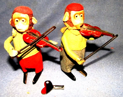 "Solisto" DOS VIOLINISTAS MONO AÑOS 50 ALEMANIA por SCHUCO Co. Foto 1 de 4