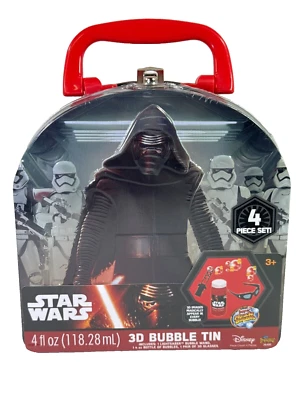 Star Wars Kylo Ren 3D Burbuja Lata Set Varita Sable de Luz + Gafas Nuevo Sellado Regalo Foto 1 de 4
