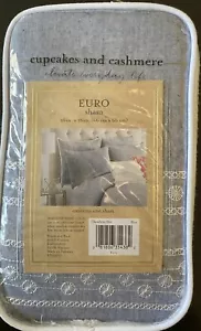 Cupcakes and Cashmere Euro Sham Chambray Dot Blue 100% Cotton 26x26in NEW - Picture 1 of 1