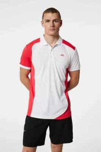 Polo J. LINDEBERG UOMO Marc regular fit bianca GOLF MEDIUM NUOVA CON ETICHETTE - Foto 1 di 9