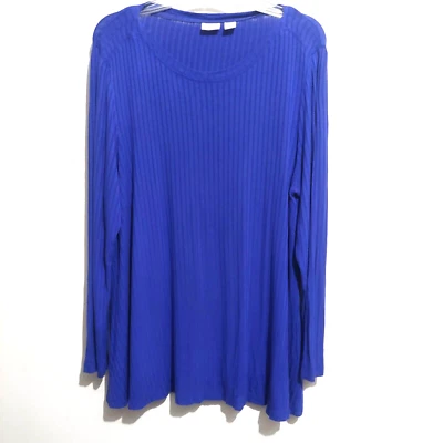 Top túnica pulóver Westbound mujer talla grande azul real mangas largas Foto 1 de 4