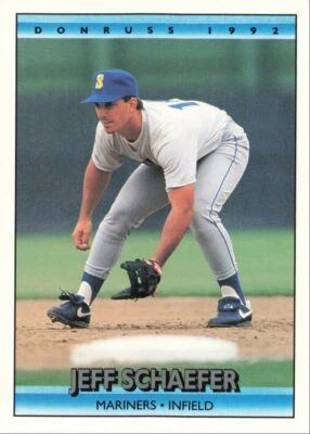 1992 Donruss Baseball Jeff Schaefer Seattle Mariners #525 - Image 1 of 2