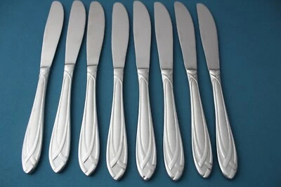 8 Cuchillos de Cena Sólidos Hampton Plateros ENCAJE ESMERILADO Acero Inoxidable 9 1/8" Foto 1 de 4