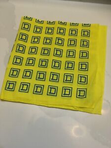 Rare Square D Yellow/Blue Cloth Pocket Square Handkerchief Circuit Breaker Box