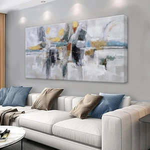 Abstract Wall Art Living Room Modern Painting Wall Decor 24"X 48" Canvas Wall... - Picture 1 of 6