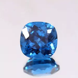 Tormalina Paraiba blu brasiliana naturale taglio cuscino pietra preziosa 10x10 mm - Foto 1 di 6