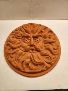Old Man Winter Jack Frost Terra Cotta Wall Plaque Armstrong 13x13 - Picture 1 of 6