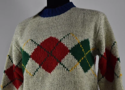 Raro Nuevo Con Etiquetas Vintage Ralph Lauren Talla S Tejido Lana Argyle Multicolor Suéter Cálido Nuevo Foto 1 de 4