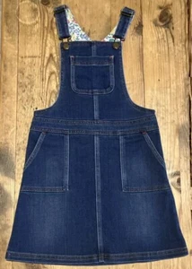 MINI BODEN Sz 9-10 Girls Blue Jean Denim Jumper Overall Dress - Picture 1 of 4