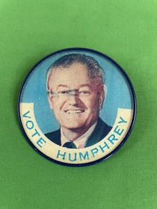 Insignia prendedor botón campaña intermitente 1964 vintage Humphrey-Johnson (L.B.J.) Lyndon - Imagen 1 de 7