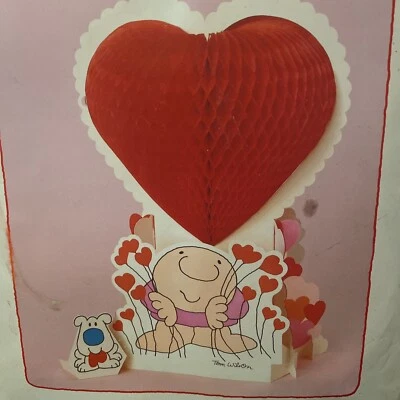 Vintage Ziggy Happy Valentine's Day Centerpiece Honeycomb American Greetings - Image 1 of 3