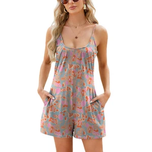 Traje de juego de 1 pieza mono pelele pantalones cortos bolsillos sueltos C8 - Imagen 1 de 27