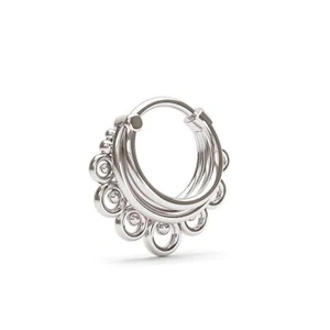 Cerco setto triplo impilato argento sterling, gioielli piercing unici regalo raro - Foto 1 di 4