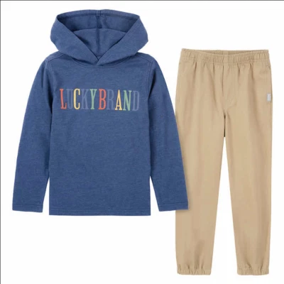 Lucky Brand мальчиков 2 изделия толстовка с капюшоном и брюки комплект размер 6 - синий и хаки - Изображение 1 из 3
