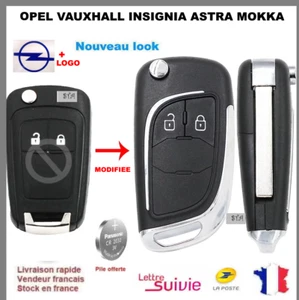 Coque 2 boutons lame pliable telecommande pour cle Vauxhall Opel Astra Insignia - Foto 1 di 5