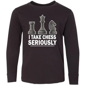 Inktastic Funny Chess Player Joke Youth Long Sleeve T-Shirt Board Humor Future - Picture 1 of 1