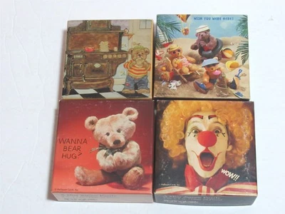 4 Complete Vtg Springbok Mini 70 pc Puzzles Clown Bear Hug Beach Teddy Bears - Image 1 of 4