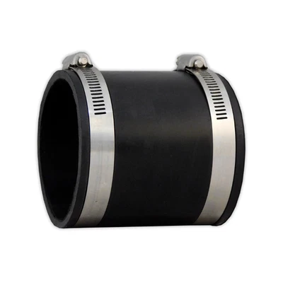 1-1/2'' 40mm Flexible Rubber Fitting Straight Pipe Connector Coupling, Clamps - Image 1 of 4