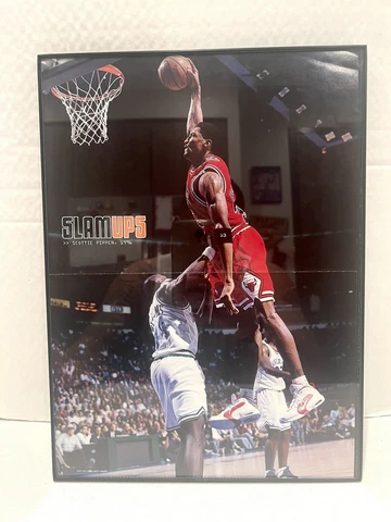 Scottie Pippen 1996 Iconic Slam Ups Poster  11x15 Comes framed Cover
