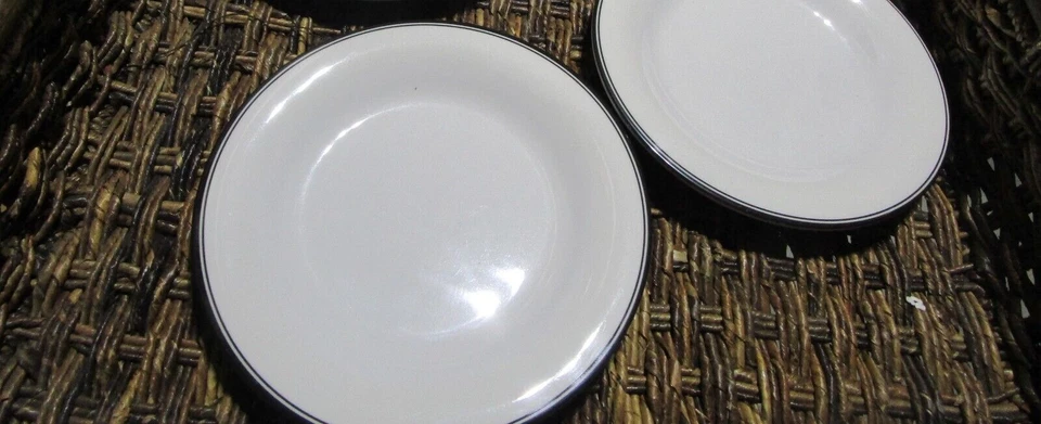 2 Williams Sonoma Open Kitchen salad plates melamine bistro black New - Image 1 of 1