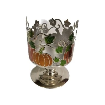 Candelabro pedestal de 3 mechas Bath & Body Works Pumpkin & Vines Halloween otoño nuevo Foto 1 de 4