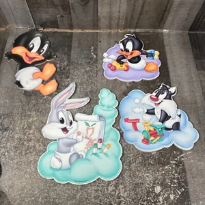 Vtg 1998 Looney Tunes Warner Bros Baby Bugs Bunny Sylvester Donald Duck Wall Art - Picture 1 of 8