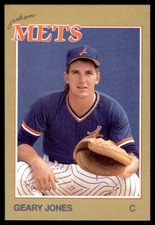1988 Grand Slam Baseball Card Geary Jones A Jackson Mets #3