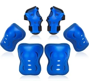 Kids/Youth Protective Gear Set 6 Pieces Knee Pads Elbow Pad Wrist Guards Sports - Picture 1 of 8