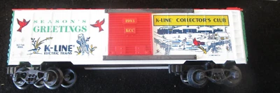 O Gauge 1993 Christmas 40' Box Car #90004 by K-Line - Image 1 of 2