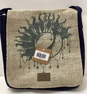 Lakhays Handmade Himalayan Women's Navy Crossbody Bag One Size-NWT - Picture 1 of 5
