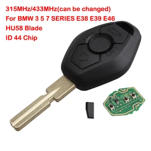 Remote Key Fob Keyless Entry Replacement HU58 For BMW E38 E39 E46 3 5 7 Series - Picture 1 of 8
