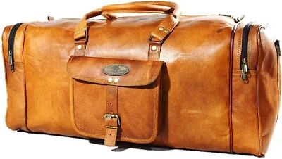 30 英寸男式真皮锁行李袋旅行周末隔夜行李箱 — 第 1/4 张图片