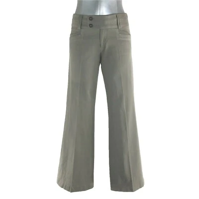 Pantalones Banana Republic Sloan 0 Pantalón Gris Tostado Acampanado 4 Bolsillos Cintura Ancha Trabajo Foto 1 de 4