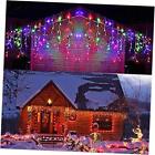  Christmas Led Icicle Curtain Fairy Lights Outdoor Indoor Hanging Multicolor