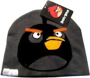 Angry Bird Boys Beanie Hat Gray, One Size - Picture 1 of 2