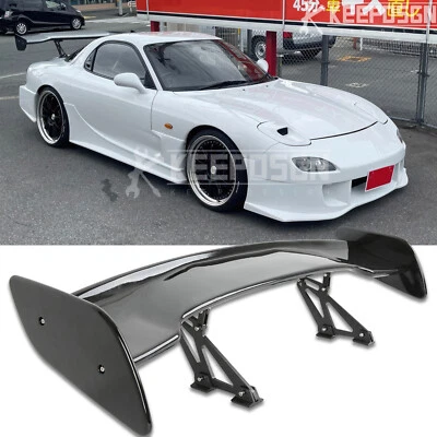 For Mazda RX-7 Type R 57" Rear Wing Trunk Spoiler Racing GT Wing Gloss Black - Image 1 of 4