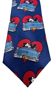 Disney mickey mouse heart tie 100% silk - Picture 1 of 13