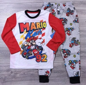Mario Kart Pajamas Medium 8 Multicolor Shirt Jogger Pant PJ Set Boys - Picture 1 of 8