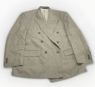 Abrigo Blazer De Colección Givenchy Monsieur Hombres Doble Pecho Gris Oscuro Talla 42R Foto 1 de 4