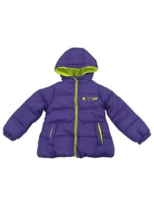 Girls Canyon River Blues Dark Purple Neon Green Winter Coat Bubble Ski Jacket 4 - Picture 1 of 2