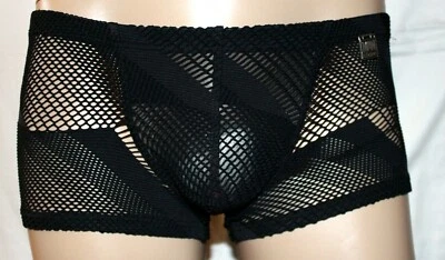 MANSTORE Short Pant Gr. M  schwarz Netz Microstoff transparent Guywear - Bild 1 von 4