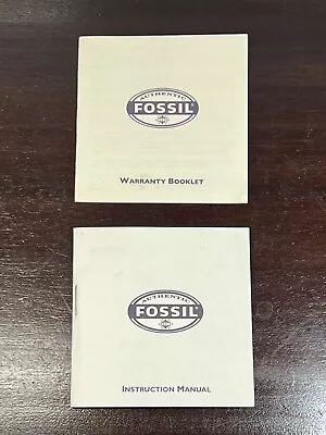 FOSSIL Watch Instruction Manual & Warranty Booklet - Image 1 of 2