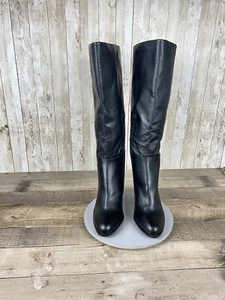 Target Women’s Black Vegan Leather Boots High Heels Size 8.5 W - Picture 1 of 9